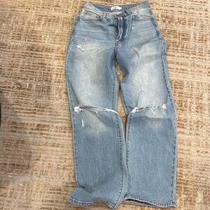 Windsor wide leg light wash button fly jeans size 7